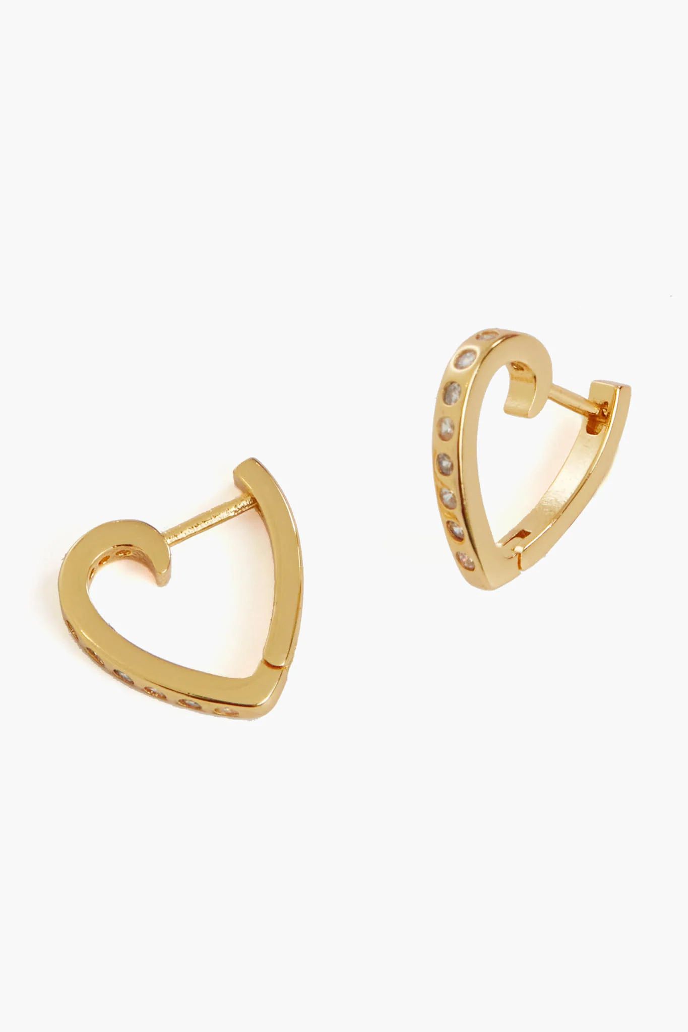Crystal Huggie Heart Hoop Earrings | Tuckernuck (US)