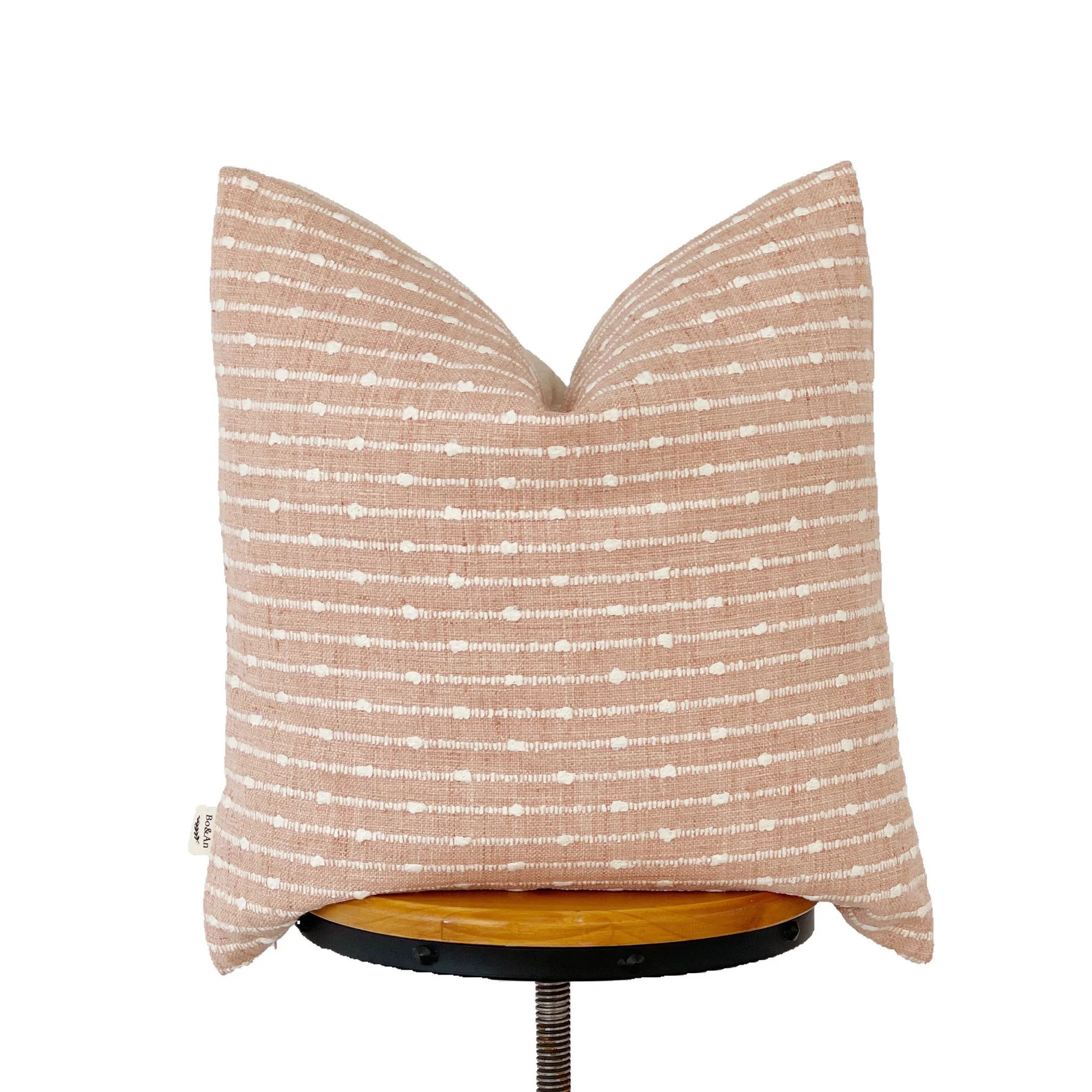 Light pink and cream color striped pillow cover | Etsy (Global)