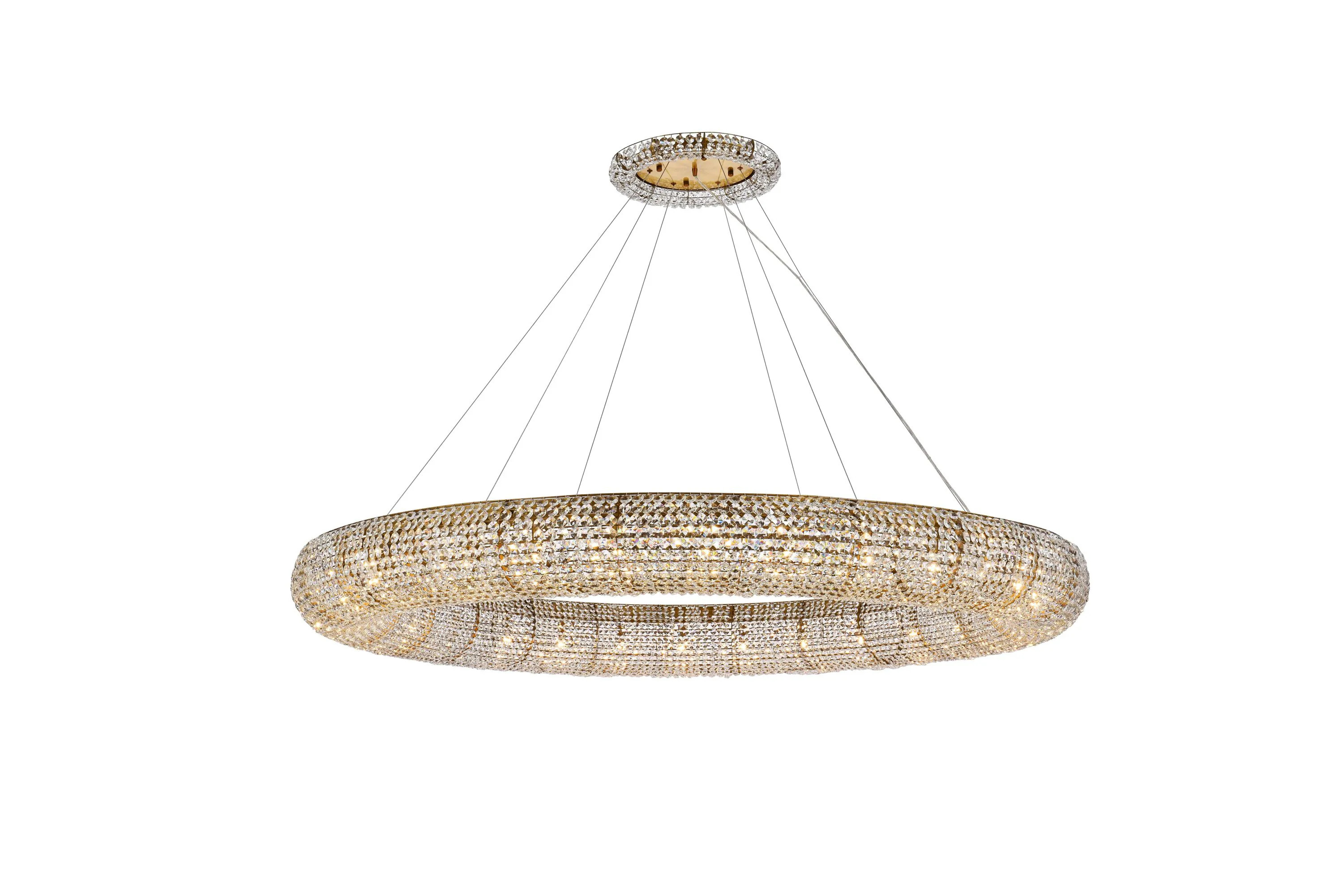 Elegant Decor Home Furnishing 30 -Light Gold Modern/contemporary Crystal For Use in Bathrooms, Bedrooms, Dining Rooms, Foyers, Kitchens, Living Rooms | Lowe's