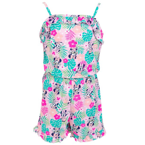 Disney Minnie Mouse Toddler Girls Sleeveless Romper Pink 2T - Walmart.com | Walmart (US)