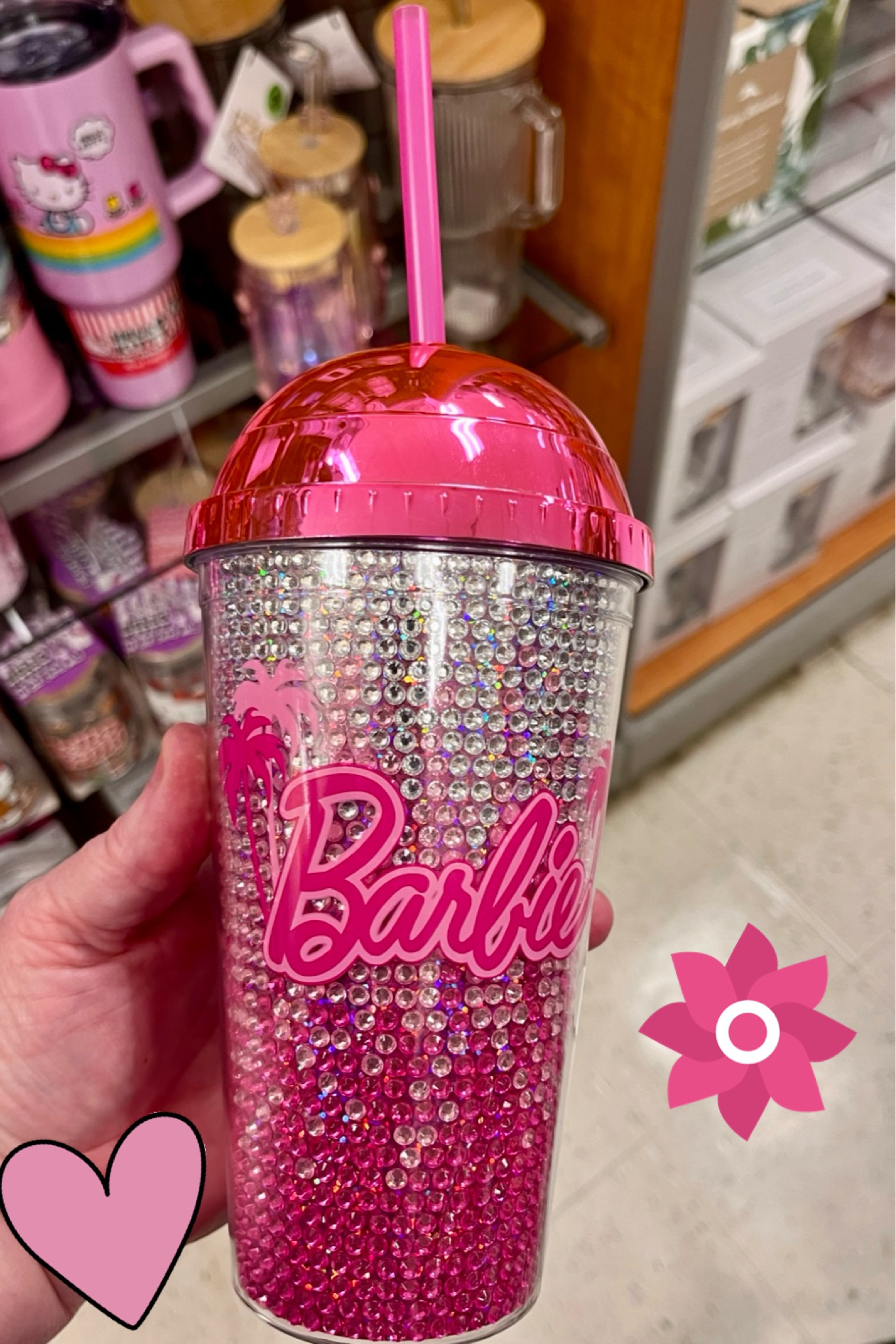 Super cute hot pink tumbler water bottle at TJMaxx today. Lots in stock at my local store - fun for bachelorette party gifts. Similar tagged to buy online. 

#LTKFindsUnder50 #LTKHome #LTKWedding