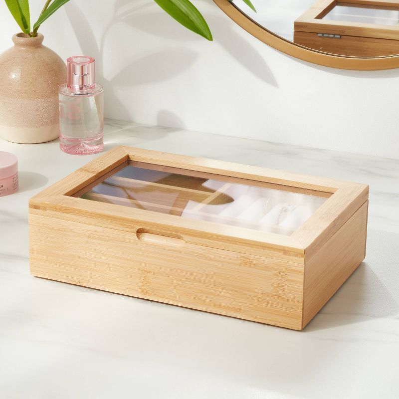 9" x 6" Bamboo Accessory Box with Acrylic Lid - Brightroom™ | Target