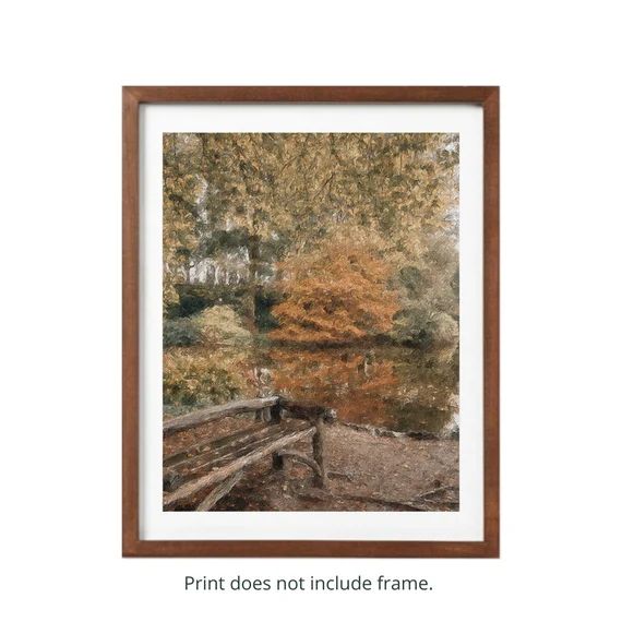 Painting Inspired Fall Reflections in Central Park Print | Etsy | Etsy (US)