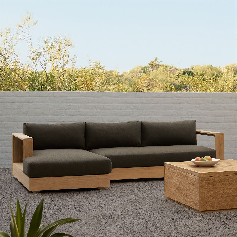Telluride Outdoor 2-Piece Chaise Sectional (115") | West Elm (US)