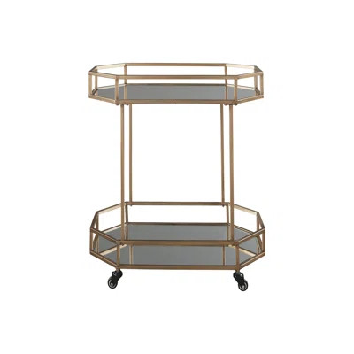 Kaleb Bar Cart Mercer41 Frame Color: Gold | Wayfair North America