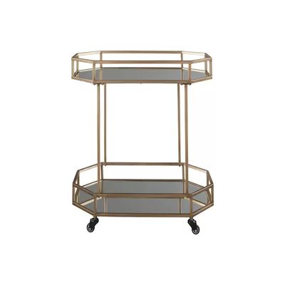 Kaleb Bar Cart Mercer41 Frame Color: Gold | Wayfair North America