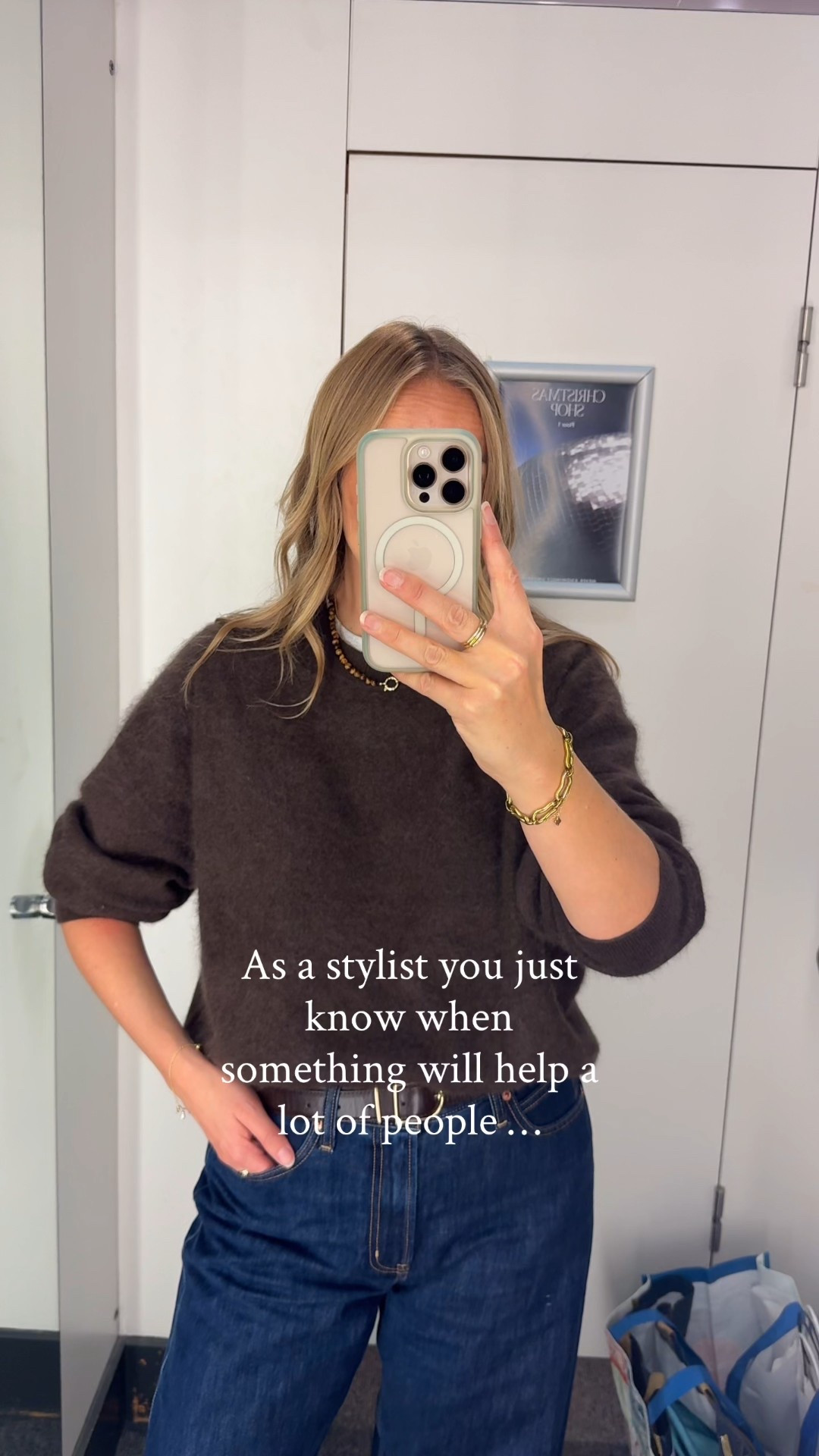 10% off just now … 
Wearing a U.K. 16 ( normally a U.K. 14 but I size up once) 

I know when a piece is going to do a lot for someone — and this is one of them.
Let me explain why…

It’s quietly luxurious, the kind of knit that looks and feels expensive without shouting.
The shade is rich and wearable, the quality incredible, and the 100% cashmere is unbelievably soft to wear. 
That brushed finish adds just the right amount of feminine texture and interest.
The silhouette is modern and relaxed , slightly shorter, so it works perfectly with high waists, wide-leg trousers and skirts.
It’s a true wardrobe enabler. The type of piece I would always take to a clients house for styling. 

You put it on, it feels amazing, it looks effortless and enhances your outfit , doing all the right things without trying 👌🏻 (it honestly works with almost everything!) 

I believe clothes need to offer more as we age and this is what I’m talking about! Clothes that earn their keep! 

BTW it doesn’t shed! And it’s not pilling due to the texture I think. 

#LTKfestive #LTKdatenight #LTKsale