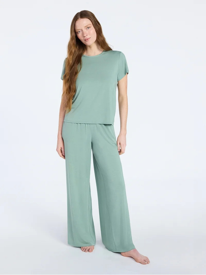 Joyspun Women’s Sleepwear Modal Pajama Long Pants 30 Inseam Sizes S-3X | Walmart (US)