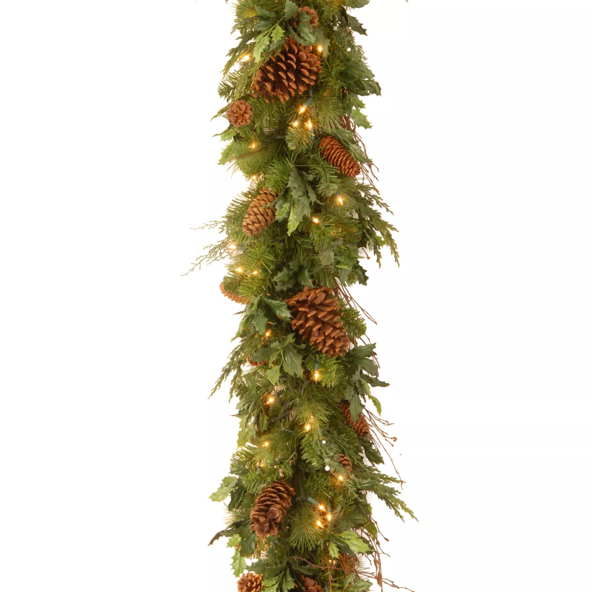 National Tree Company 6 ft. Juniper Mix Pine Garland with LED Lights | Target
