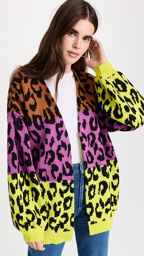 FARM Rio Mixed Leopards Cardigan | SHOPBOP | Shopbop
