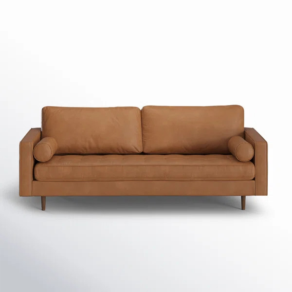 Geo 84" Vegan Leather Sofa | Wayfair North America