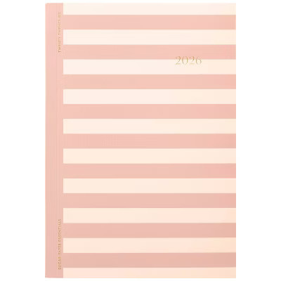 Sugar Paper Essentials 2026 7.313"x5" Small Horizontal Pink/Rose Stripe | Target