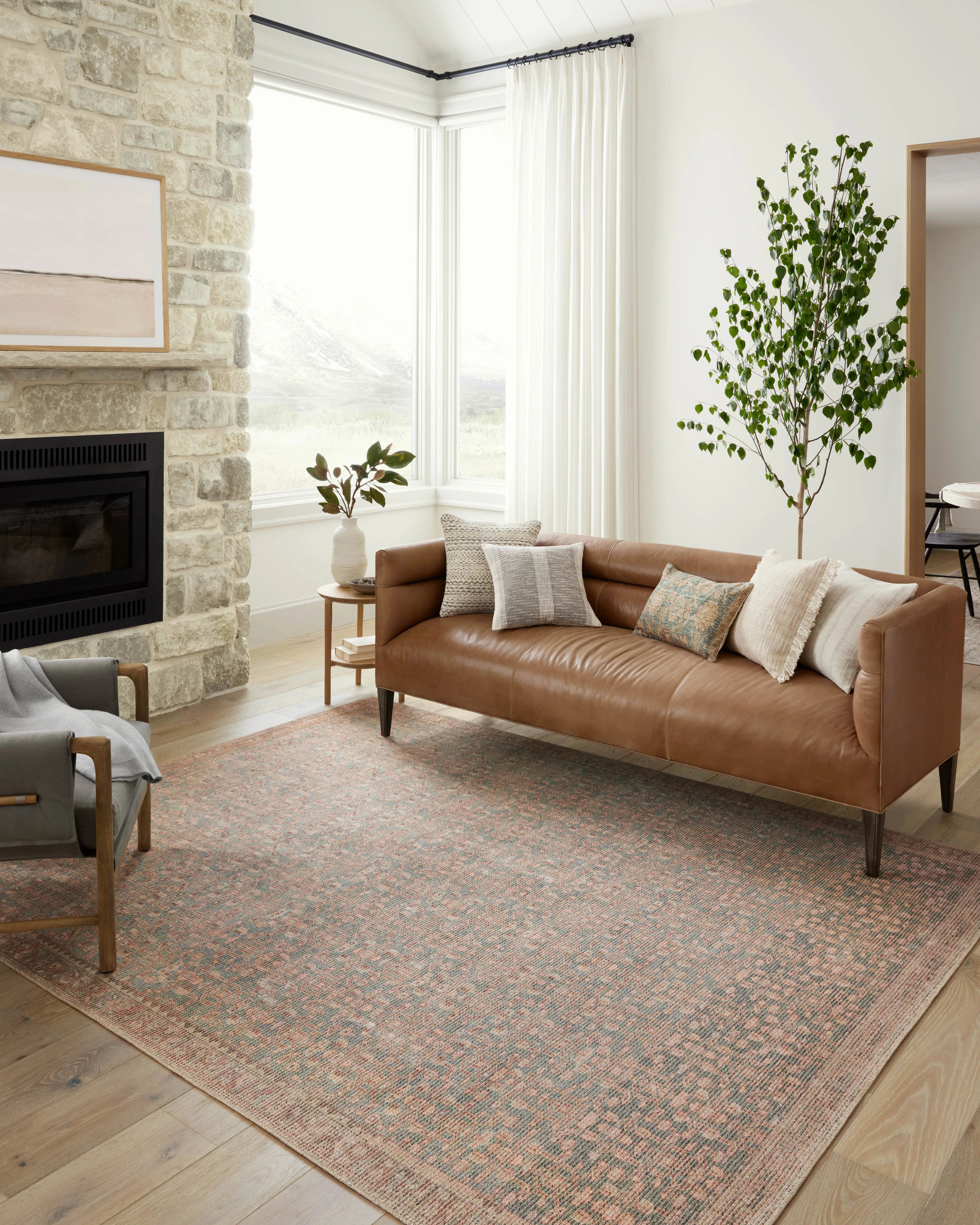 Angela Rose x Loloi Aubrey Blue / Terracotta Area Rug & Reviews | Wayfair | Wayfair North America