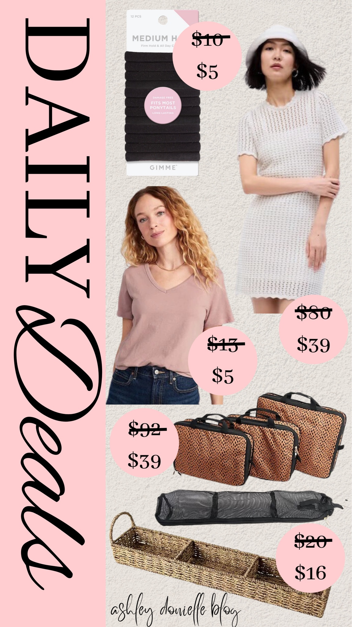 Daily deals!

Hair ties, T-shirt, mini dress, summer dress, packing cubes, straw tray

#LTKSeasonal #LTKsalealert #LTKstyletip