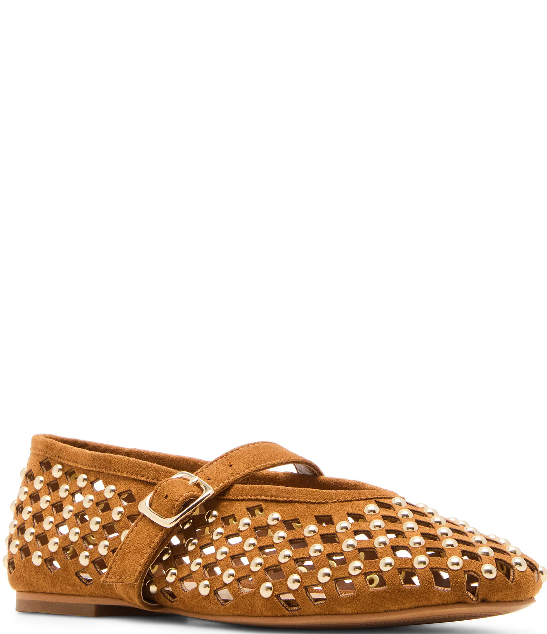 Dreaming-SP Suede Studded Mary Jane Ballet Flats | Dillard's
