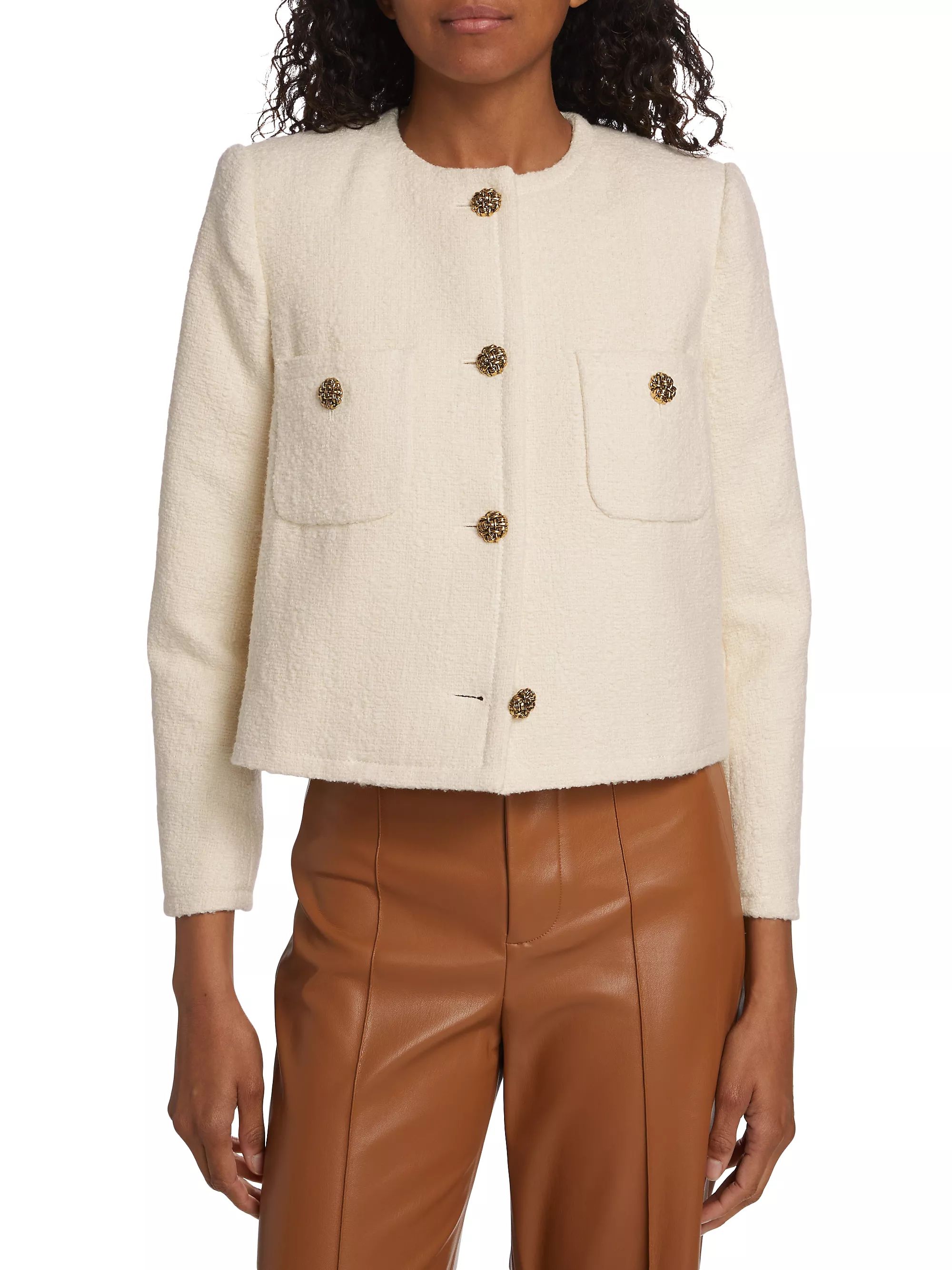 Meredith Tweed Cotton-Blend Jacket | Saks Fifth Avenue