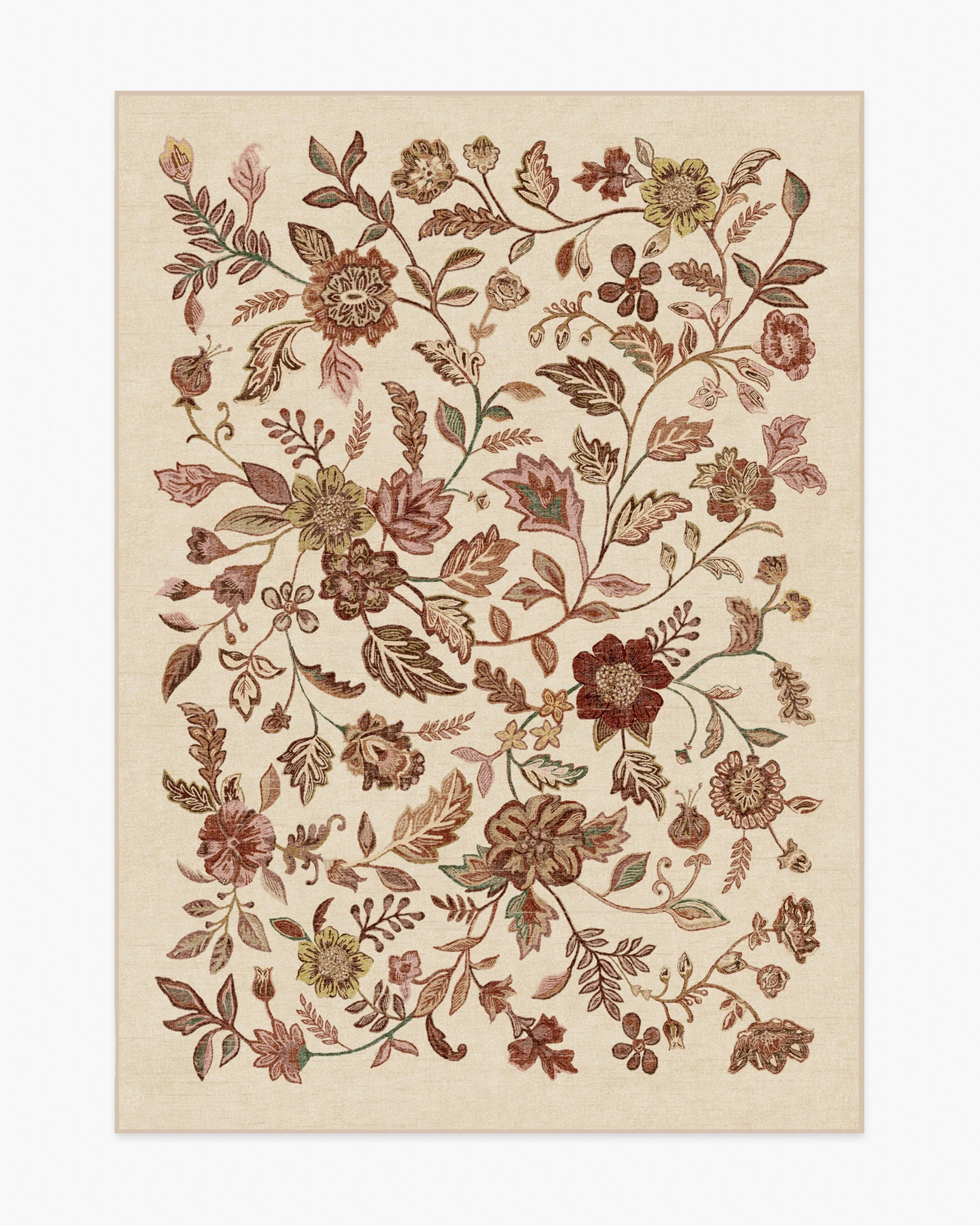 Anonna Burgundy Multicolor Rug | Ruggable
