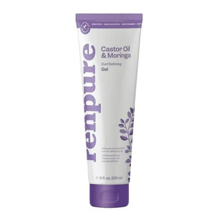 Renpure Castor Oil & Moringa Curl Gel - Curl Enhancing Gel - For Smooth Defined & Frizz-Free Curls -With Castor Oil & Moringa Seed Oil - For Wavy to Curly Hair - 8 Fl Oz | Walmart (US)