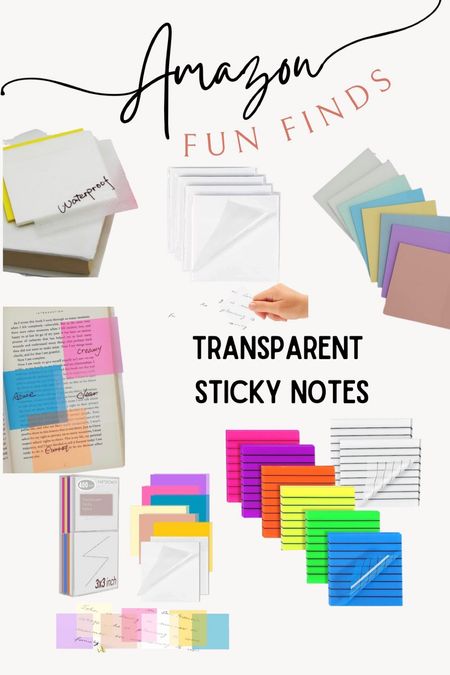 Transparent sticky notes! Pierce t for adults and kids!



#LTKhome #LTKfamily #LTKFind