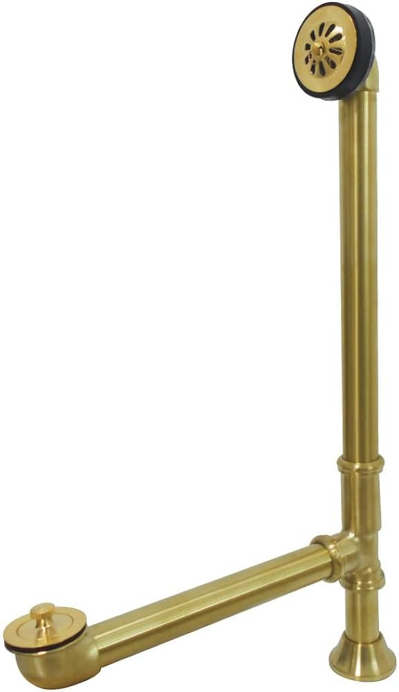 Kingston Brass CC2087 Clawfoot Tub Waste & Overflow Drain, Brushed Brass | Amazon (US)