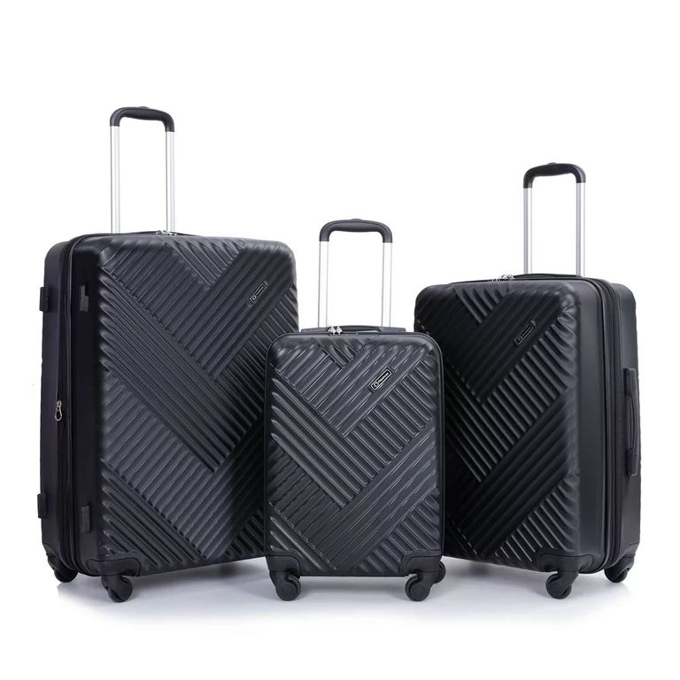 Travelhouse 3 Piece Luggage Set Hardshell Expandable Lightweight Suitcase with TSA Lock Spinner W... | Walmart (US)