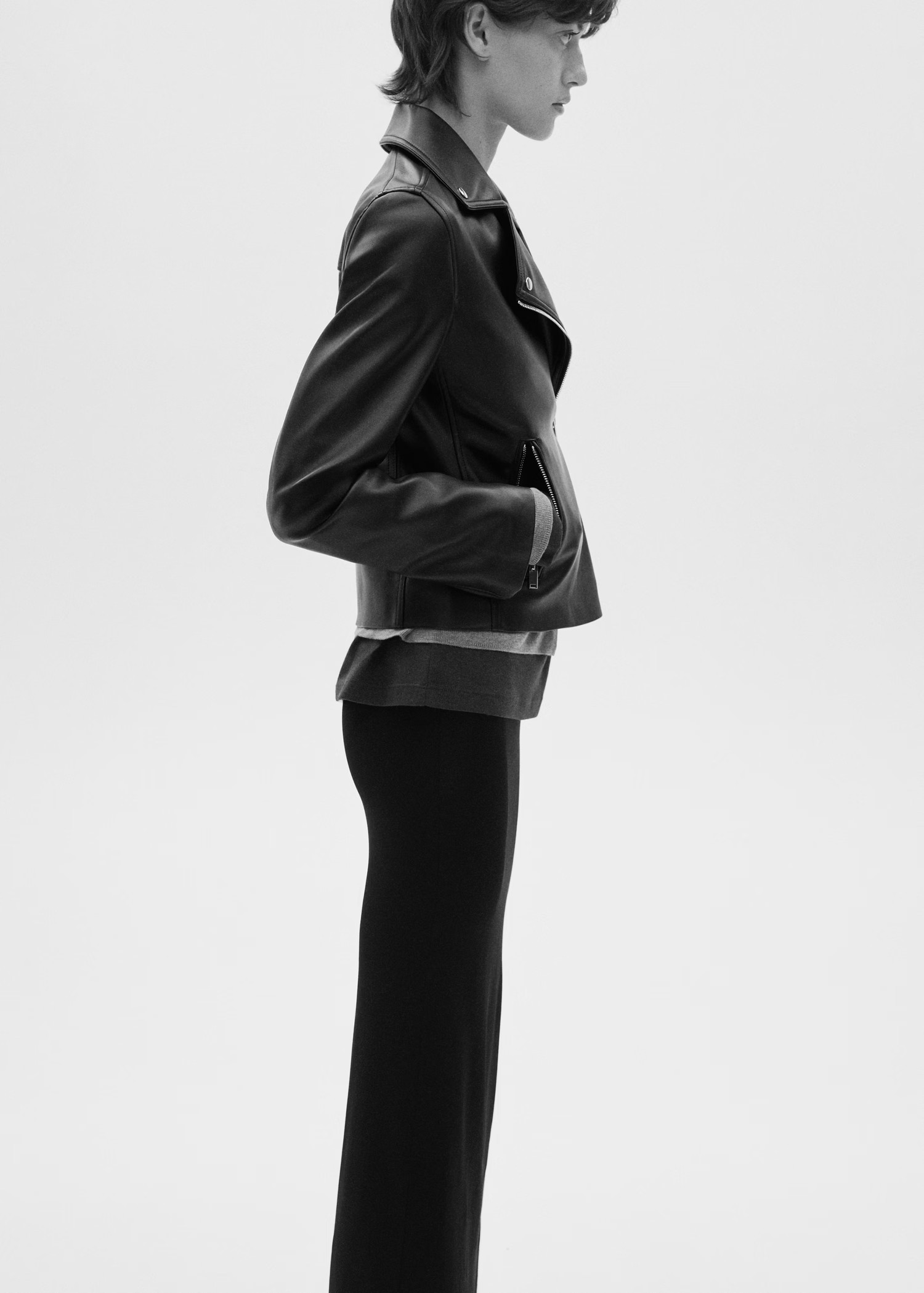 Leather-effect biker jacket - Women | MANGO USA | Mango (US/MX/AU)