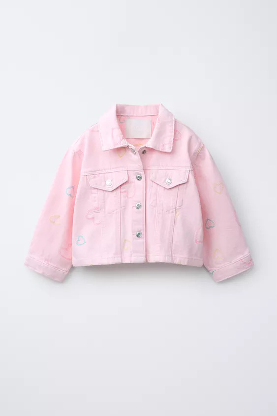 EMBROIDERED HEART TWILL JACKET | Zara US