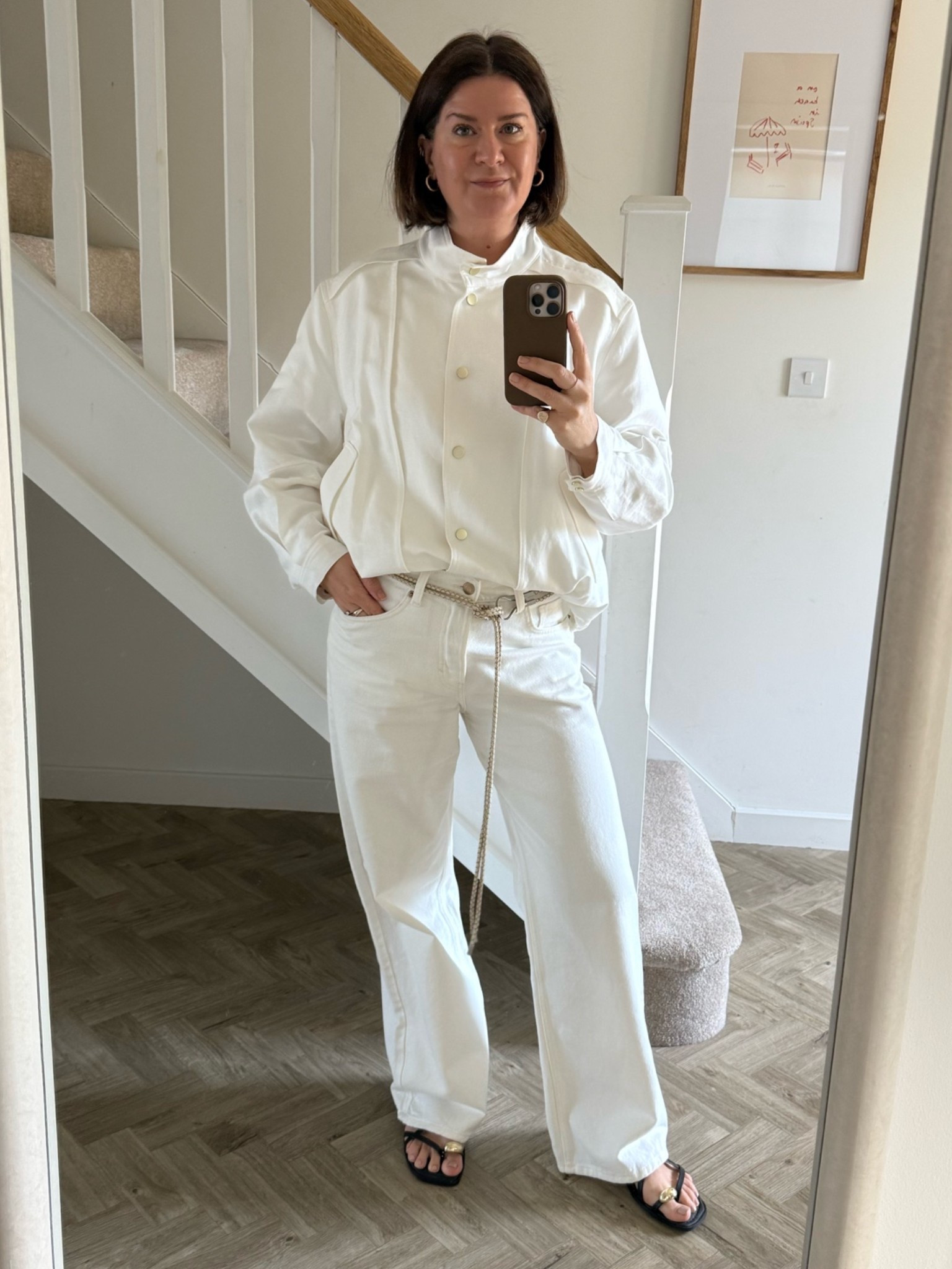 Summer white wide leg jeans constantly on rotation and the linen funnel neck jacket I know will get so much wear

#LTKuk #LTKspring #LTKsummer