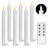 Eldnacele Flameless Taper Candles with Remote Timer, White LED Flickering Tapered Candles Battery Op | Amazon (US)