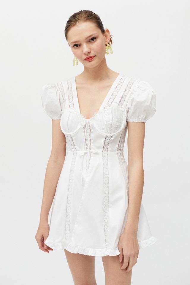 For Love & Lemons Maura Poplin Mini Dress | Urban Outfitters (US and RoW)