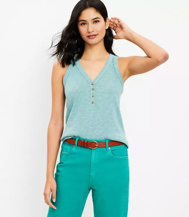 Henley Tank Top | LOFT