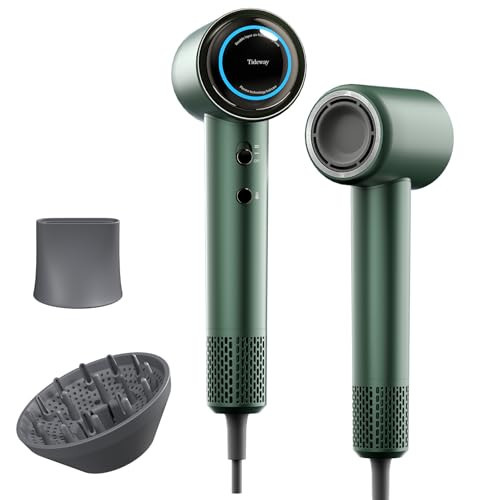 Tideway Hair Dryer Professional High-Speed Ionic Blow Dryer 110,000 RPM, Compact Hair Dryer with Magnetic Diffuser, Fast Drying with Brushless Motor Low Noise Smart Temperature Control-H11 | Amazon (US)