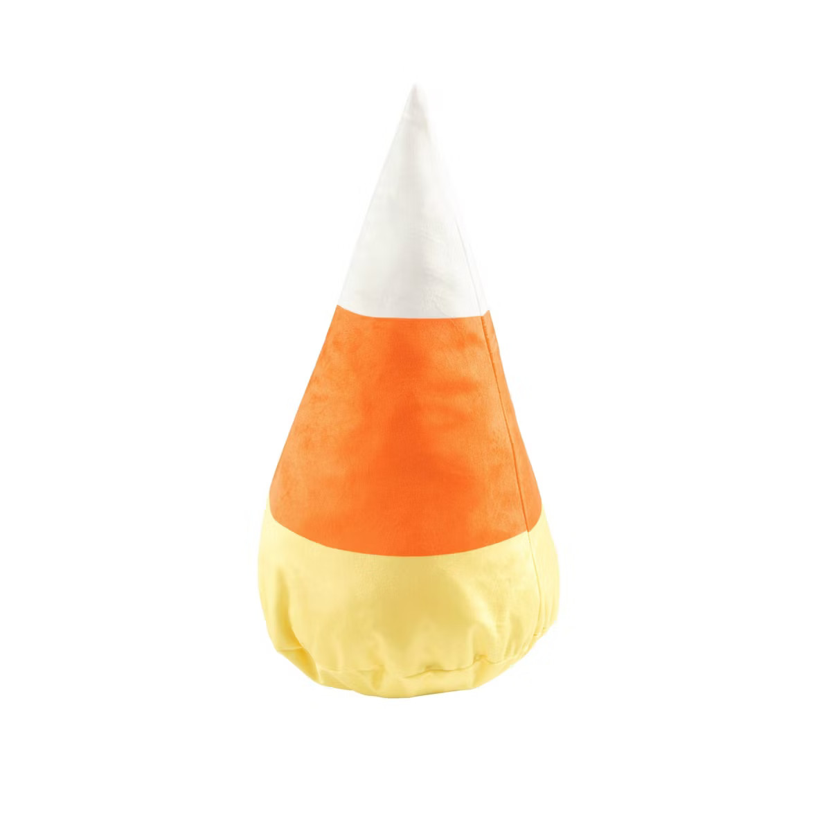 16"x9" Candy Corn Shaped Halloween Novelty Throw Pillow - Lush Décor: Festive Fall Accent | Target