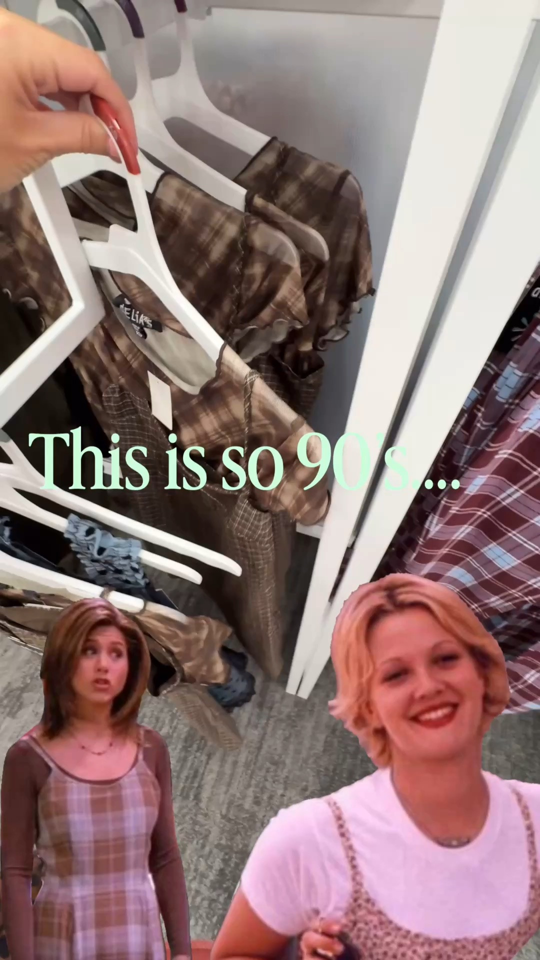 This is straight from the 90’s!!! 
Plaid dress with separate sheer mesh tee underneath 

Wear together or as separates! Pair a cute white baby tee underneath for a different look 

Add tights, boots and a cardigan or long sleeve top underneath in the Fall!

#LTKSeasonal