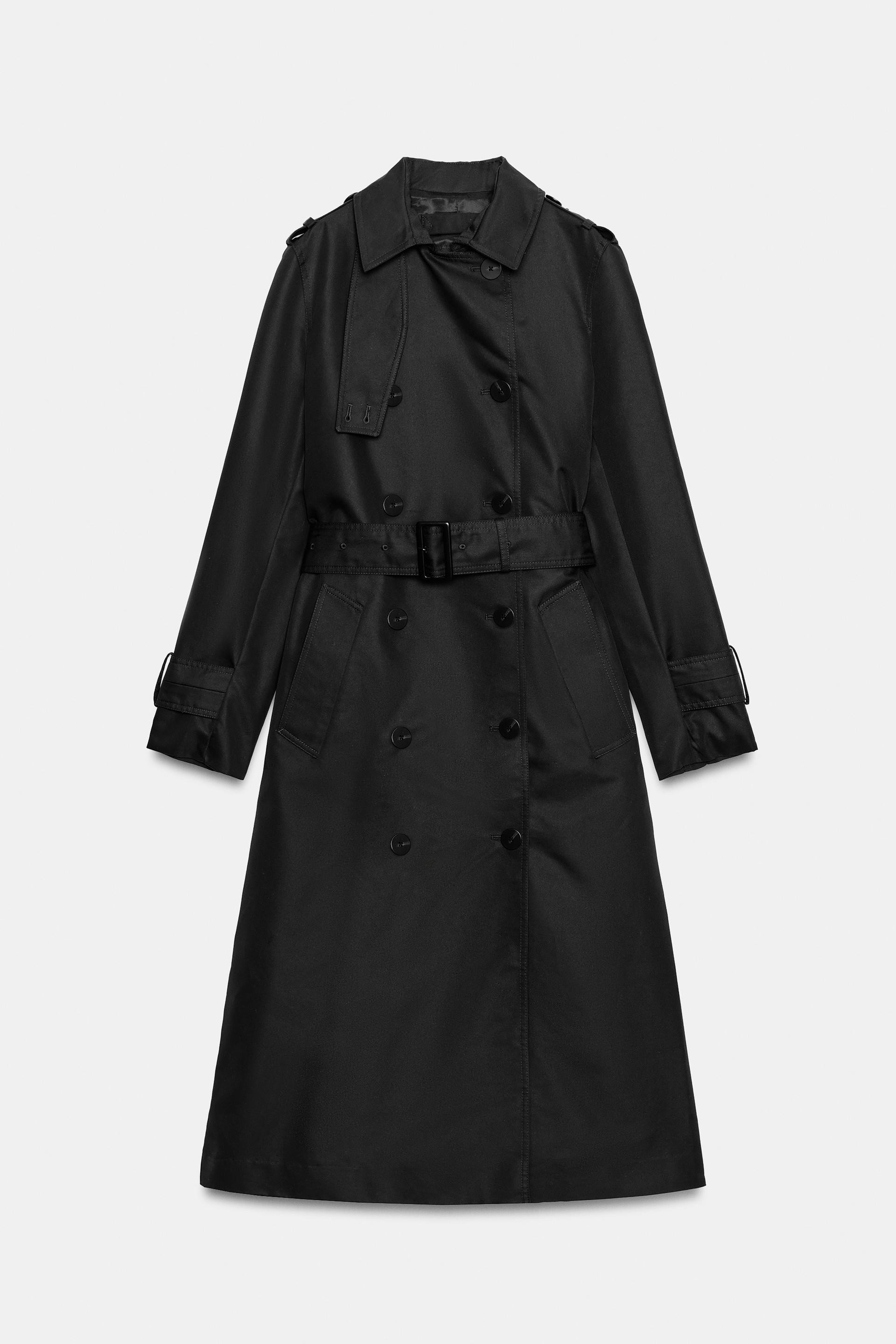 Zara - Zw Collection Water-Repellent Belted Trench Coat - Light Camel - L - Woman | Zara US