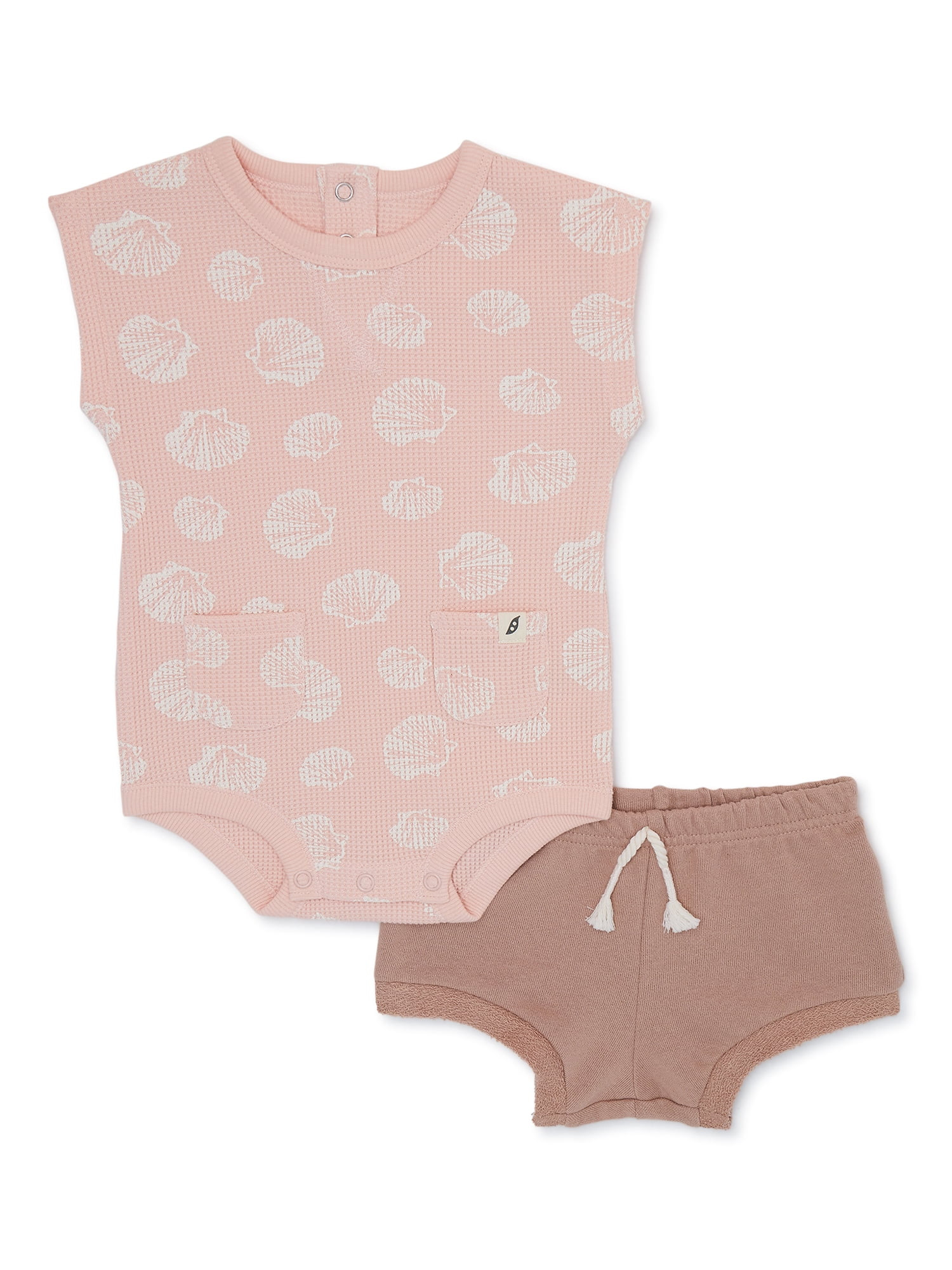 easy-peasy Baby Tank Bodysuit and Shorts Outfit Set, 2-Piece, Sizes 0M-24M - Walmart.com | Walmart (US)