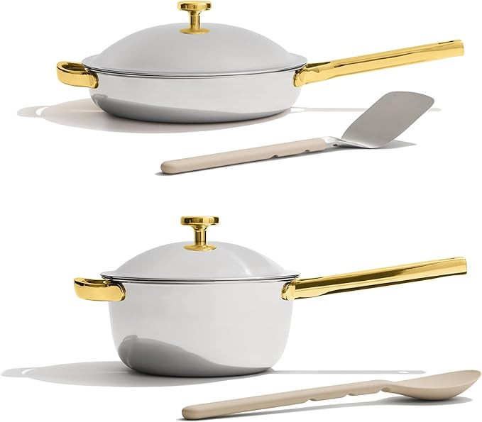 Our Place Mini Titanium Pro Cookware Duo | 6-Piece Tri-Ply Titanium Cookware Set with Always Pan ... | Amazon (US)