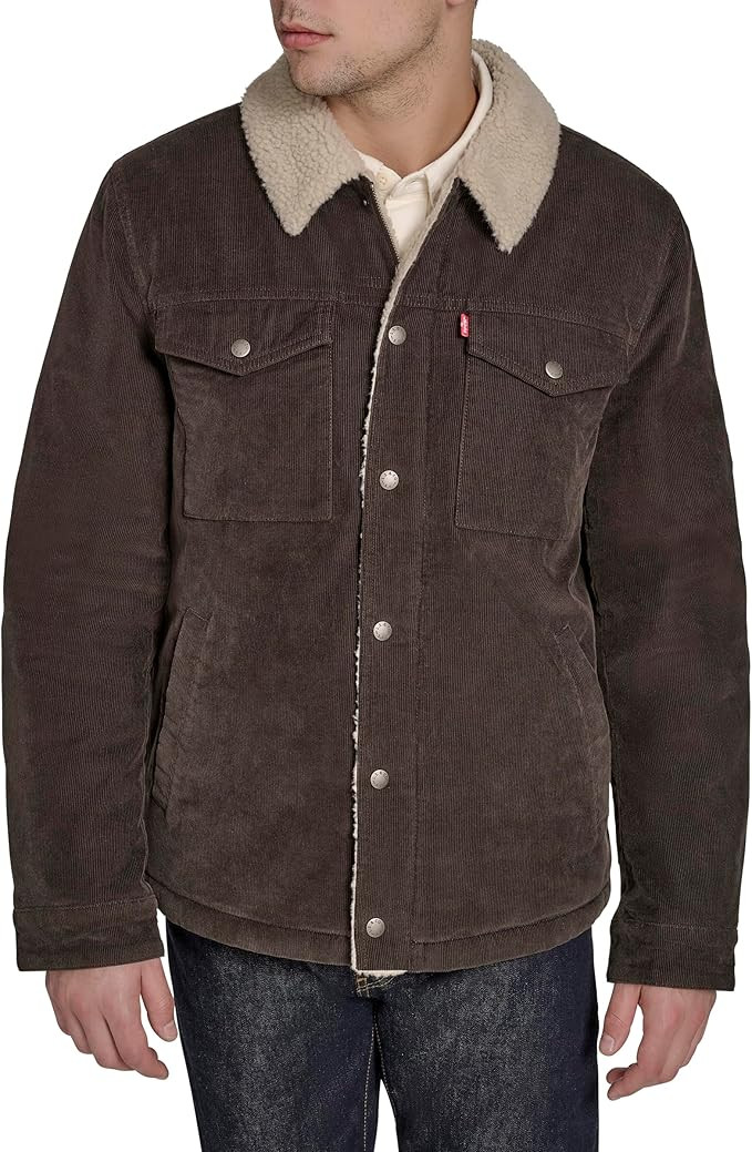 Levi's Men's Corduroy Sherpa Lined Trucker Jacket (Regular & Big & Tall Sizes) | Amazon (US)