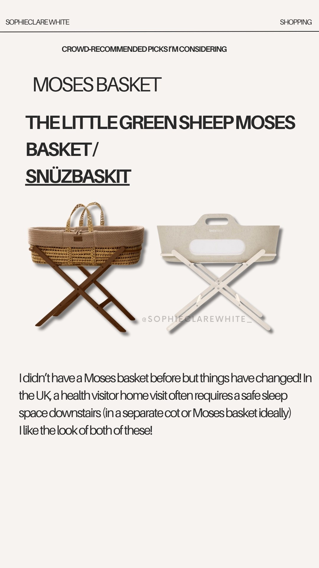 Moses baskets 

#LTKuk #LTKbaby #LTKmaternity
