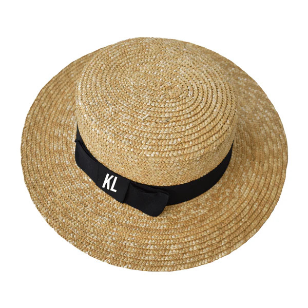 Boater Hat - Monogram | Sprinkled With Pink