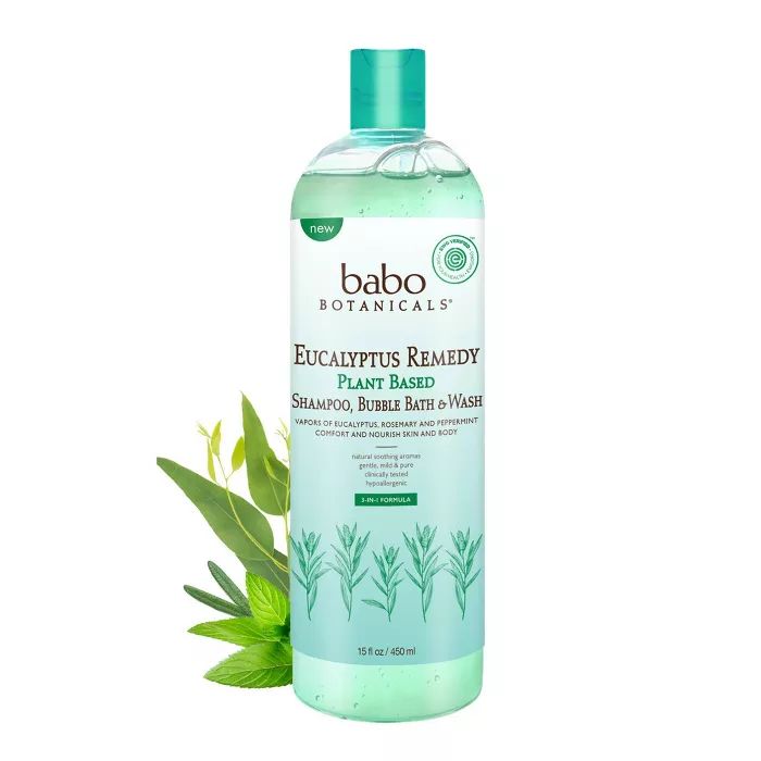 Babo Botanicals Eucalyptus Remedy Shampoo Bubble Bath &#38; Wash - 15 fl oz | Target