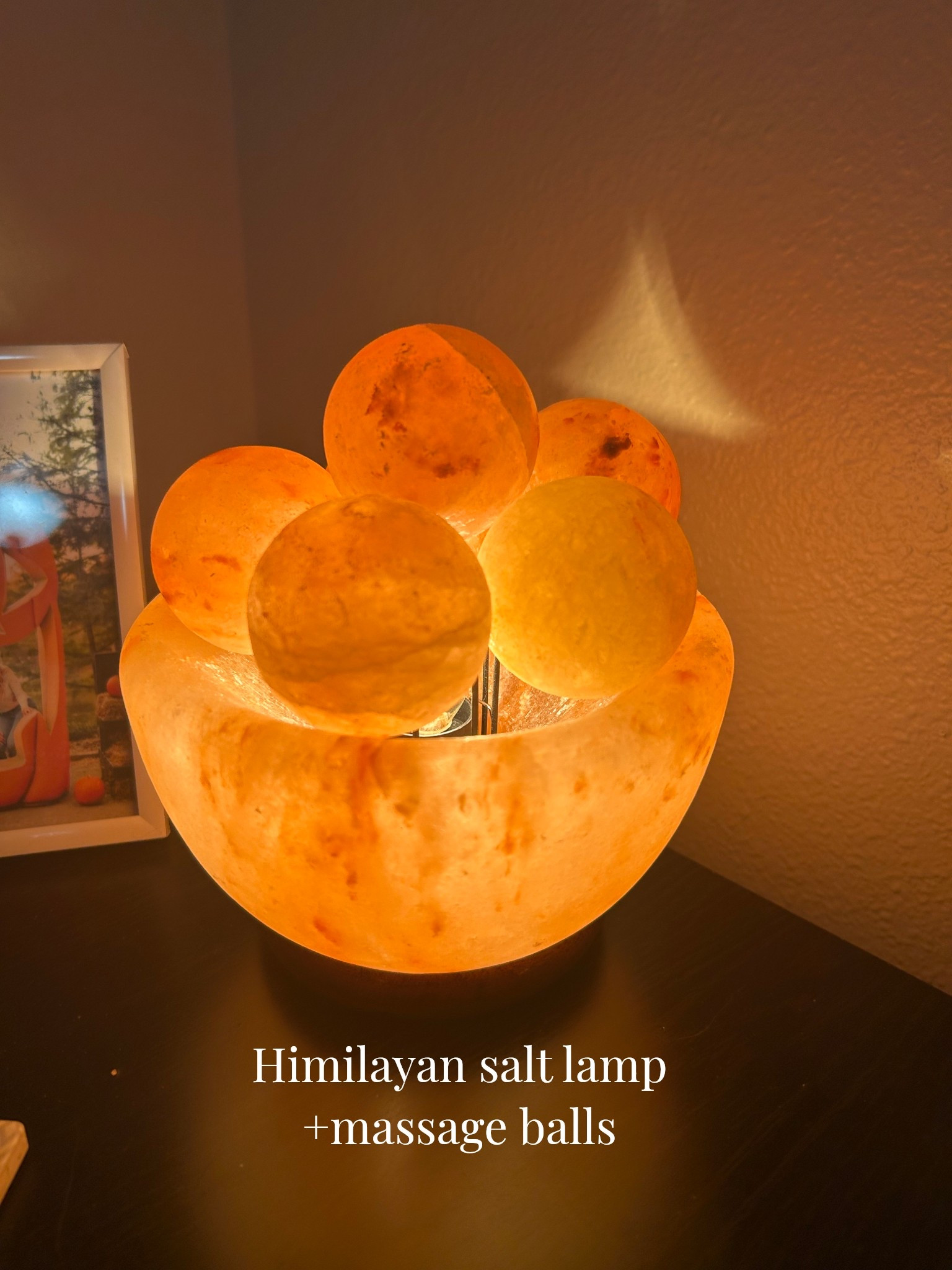 Who wouldn’t want some salt massage balls with a salt lamp?! Two in one! 