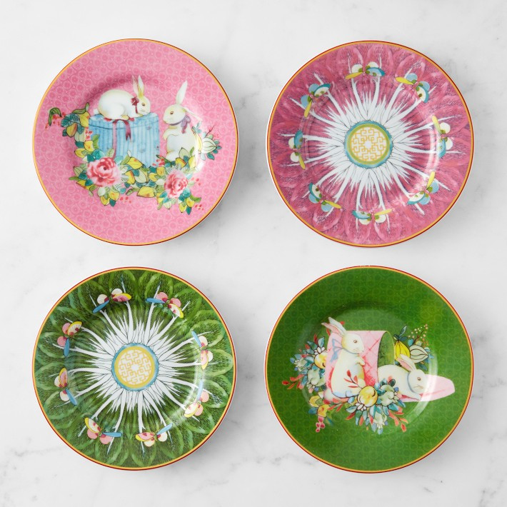 Famille Rose Boxed Appetizer Plates, Set of 4 | Williams-Sonoma