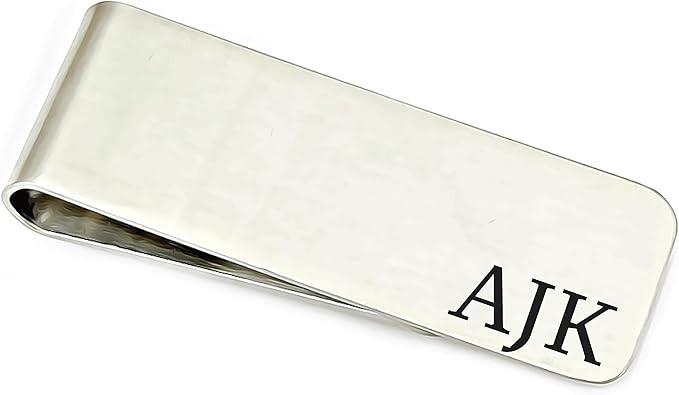 Initials Money Clip Personalized Wallet Money Wallet Personal Money Wallet Initials Son Husband G... | Amazon (US)