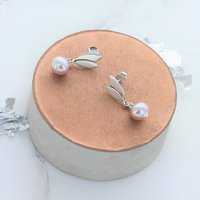 sterling Silver Pearl Drop Earrings | Etsy (UK)