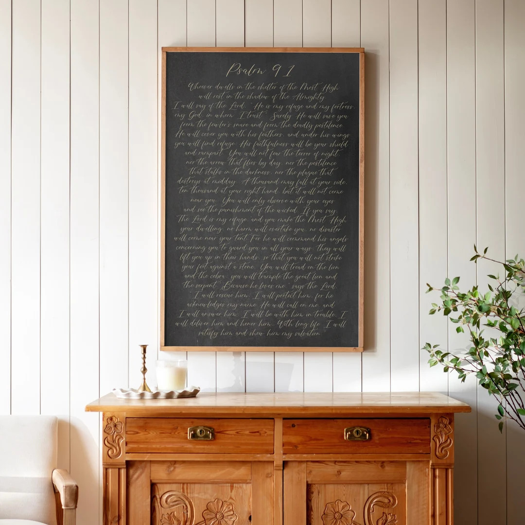 Psalm 91 Sign Scripture Sign Bible Verse Sign Framed Wood Signs Christian Sign Signs for Home Hom... | Etsy (US)