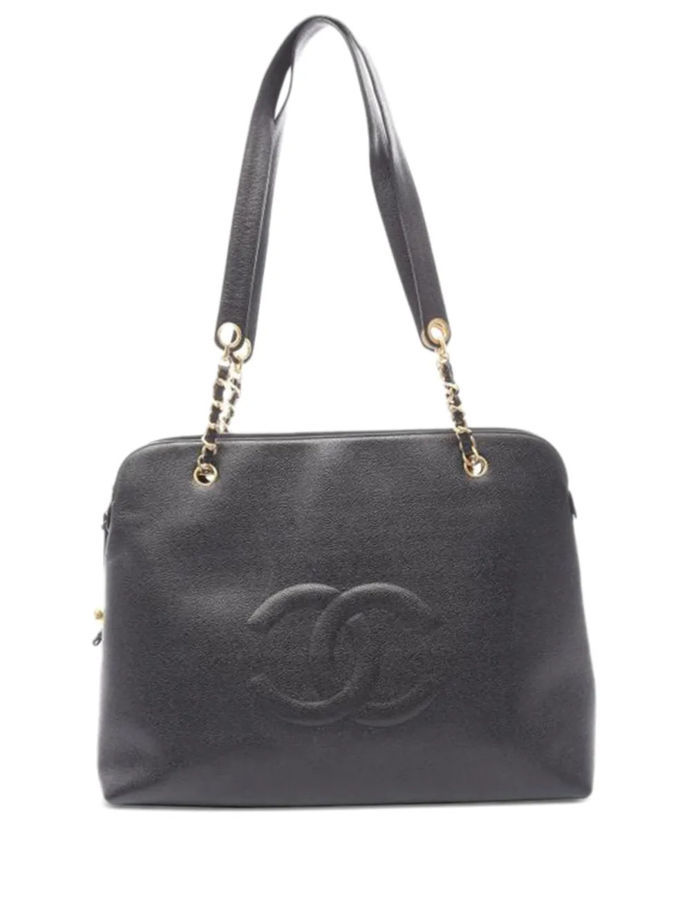 CHANEL Pre-Owned Big Coco Mark Schultertasche Mit Kaviarleder | Schwarz | FARFETCH DE | Farfetch Global