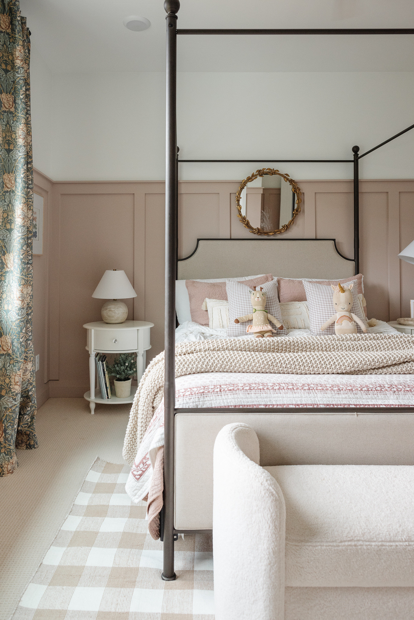The canopy bed in Kate’s room steals the show!

Kids room, bedroom ideas, girls bedroom, bed, rug, pink room, kids bedding, girls bedding, end of bed bench

#LTKKids #LTKHome