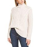 Vince Women's Rising Cable Turtleneck, Cream, Small | Amazon (US)