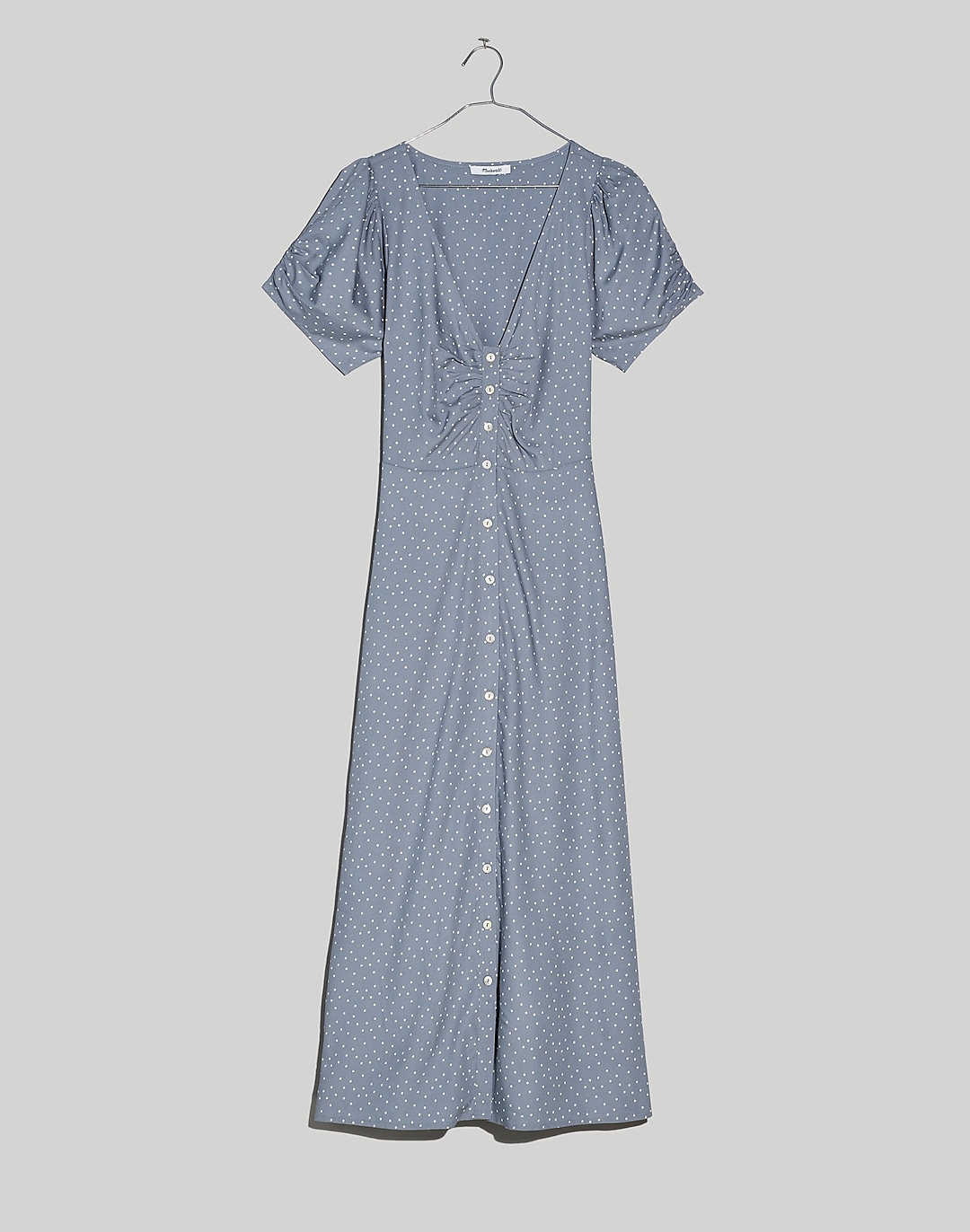 Leedra Button-Front Midi Dress in Dot | Madewell